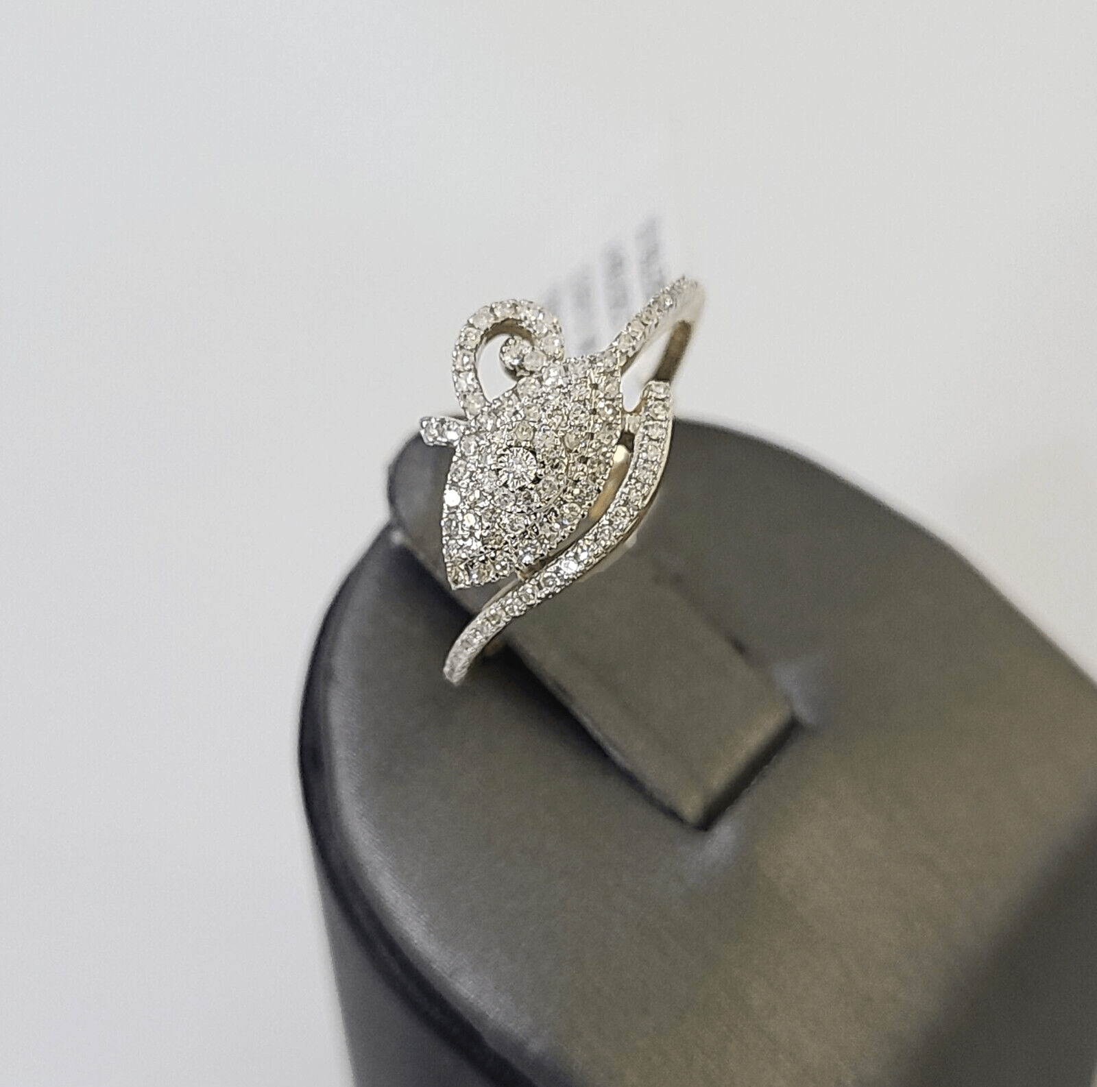 Real 10k Diamond Ladies Ring Evil Eye Yellow Gold Women Casual Genuine - GoldenlinQ